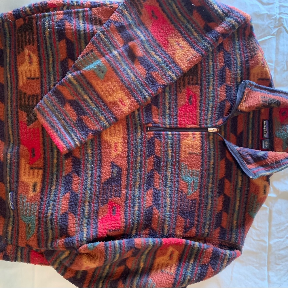 Patagonia Men’s Fleece Pullover 1/4 Zip, with pockets. Large